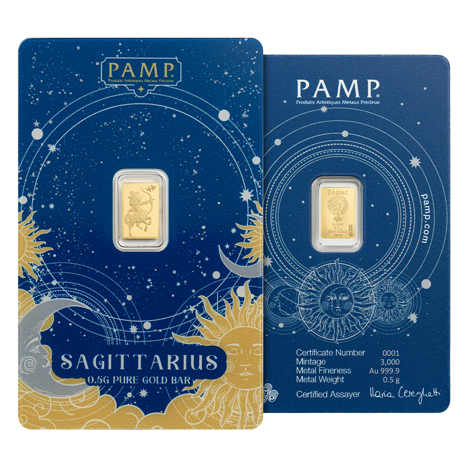 Buy 0.5 g Gold Zodiac Sagittarius Bar, image 4