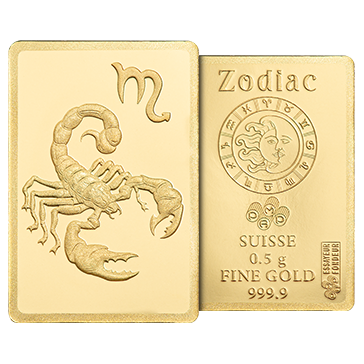 Buy 0.5 g Gold Zodiac Scorpio Bar, image 5