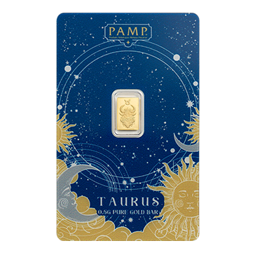0.5 g Gold Zodiac Taurus Bar .9999