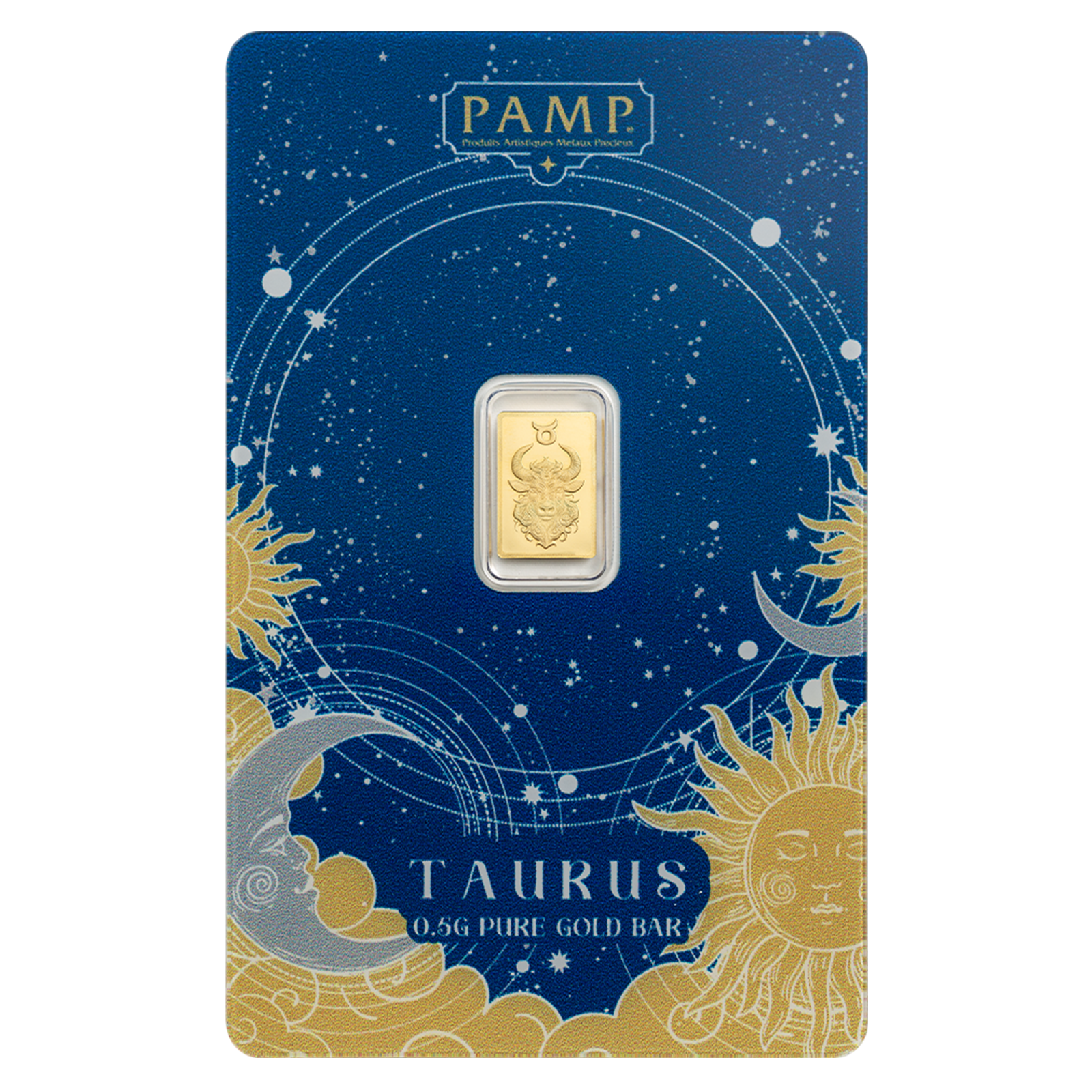 Buy 0.5 g Gold Zodiac Taurus Bar, image 0