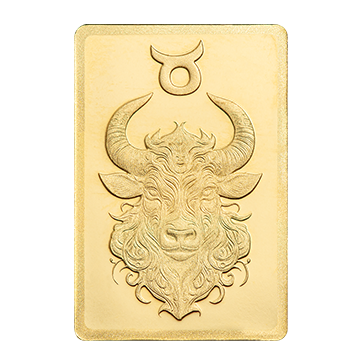 Buy 0.5 g Gold Zodiac Taurus Bar, image 2