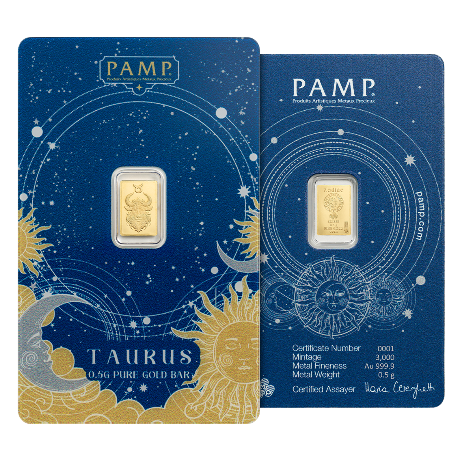Buy 0.5 g Gold Zodiac Taurus Bar, image 4