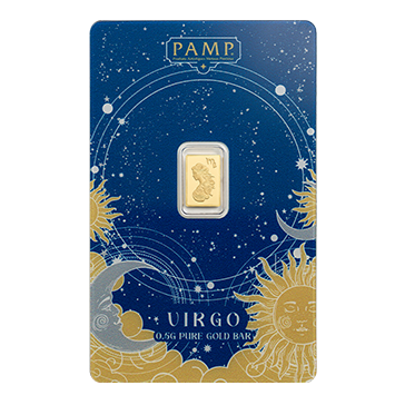 0.5 g Gold Zodiac Virgo Bar