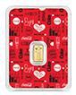 0.5 g Gold Coca-Cola  Love The Real Thing Bar