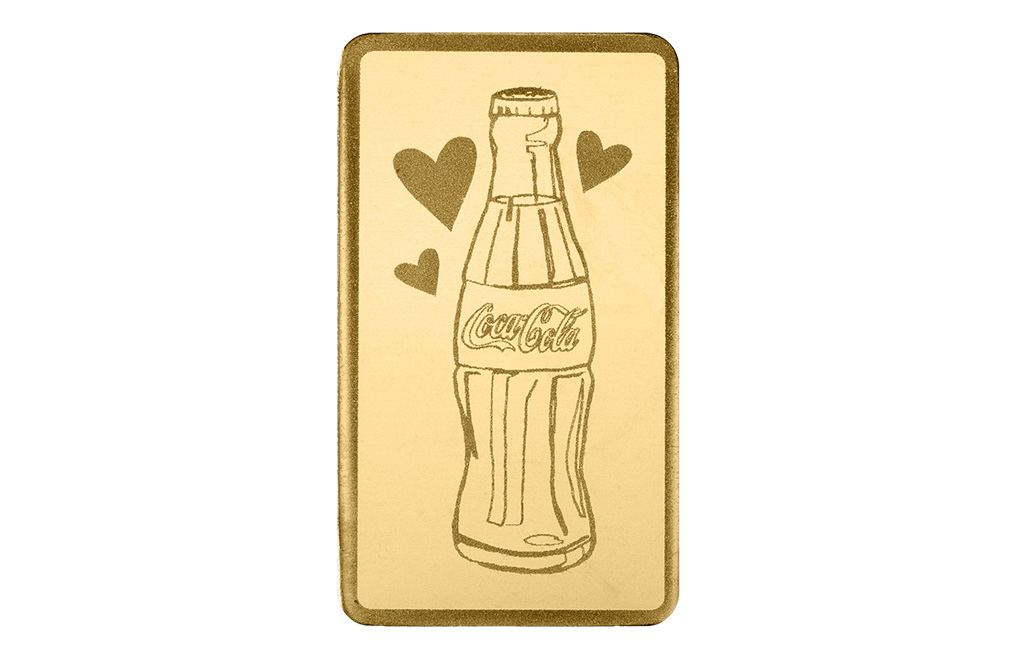 Buy 0.5 g Gold Coca-Cola Love The Real Thing Bar, image 0