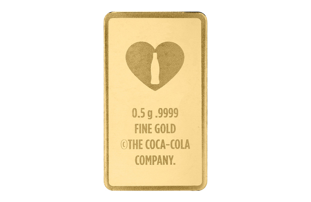 Buy 0.5 g Gold Coca-Cola Love The Real Thing Bar, image 1