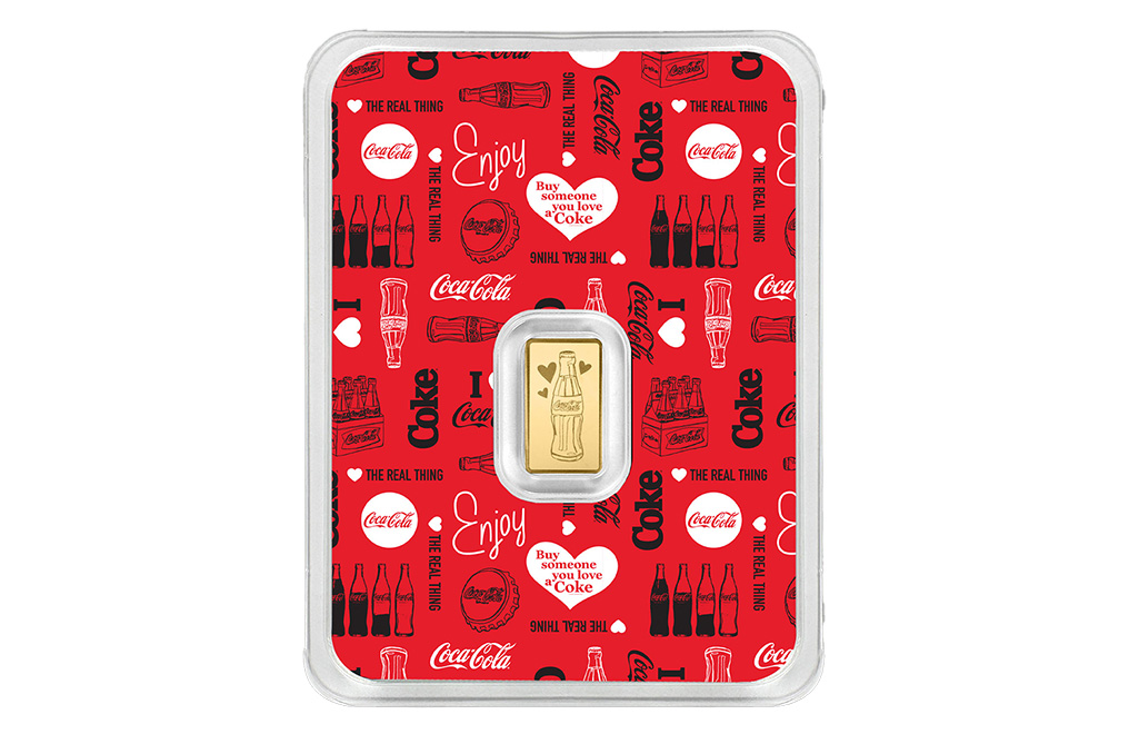 Buy 0.5 g Gold Coca-Cola Love The Real Thing Bar, image 2