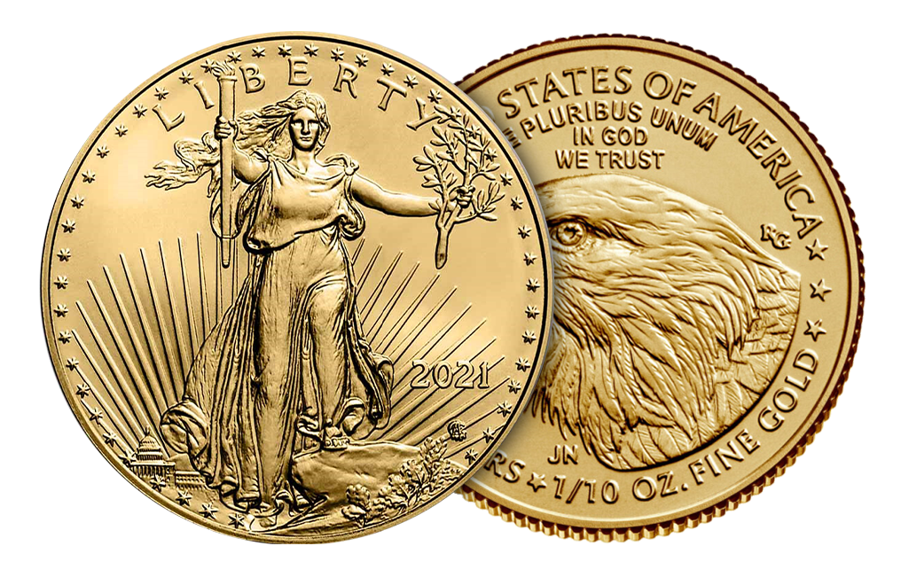 Sell 1/10 oz Gold American Eagle Coin .9167 (mid 2021 and newer), image 2