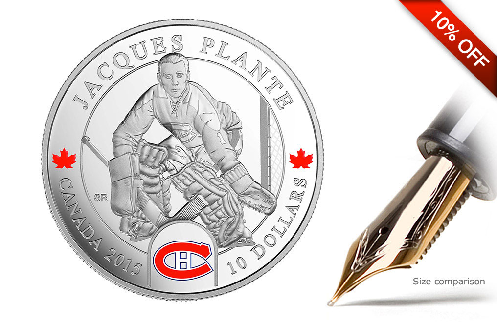 Buy 1/2 oz Silver NHL Goalie Coins: Jacques Plante, image 0
