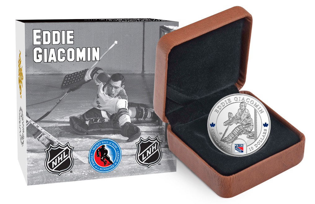 Buy 1/2 oz Silver NHL® Goalie Coins: Eddie Giacomin, image 3