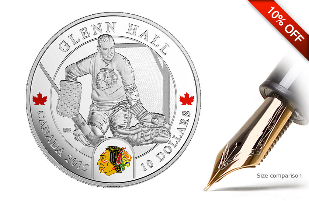 Buy 1/2 oz Silver NHL Goalie Coins: Glenn Hall, image 0