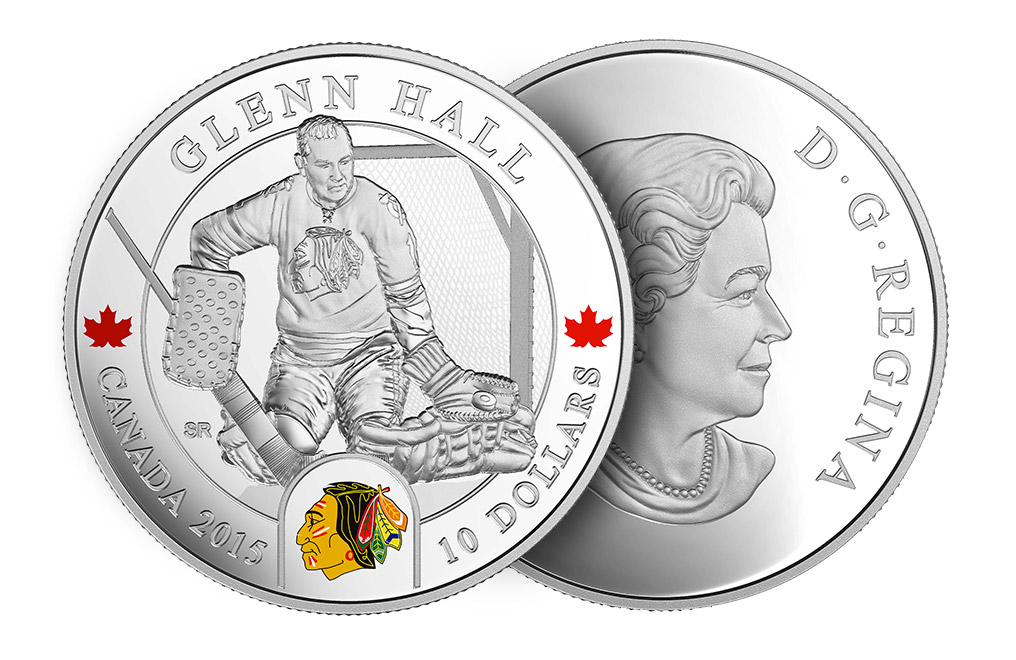 Buy 1/2 oz Silver NHL Goalie Coins: Glenn Hall, image 2