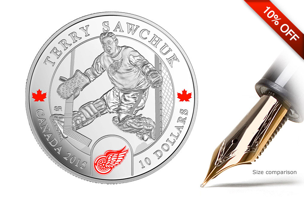 Buy 1/2 oz Silver NHL Goalie Coins: Terry Sawchuk, image 0