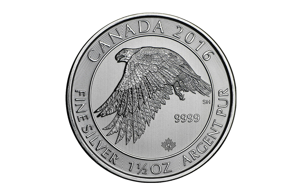 Buy 1.5 oz Canadian Snow Falcon Silver Coin (2016), image 0