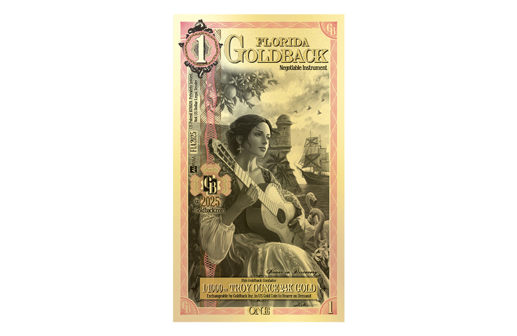 Buy1 Florida Goldback Gold Notes Pack (50 pc) 24K, image 0