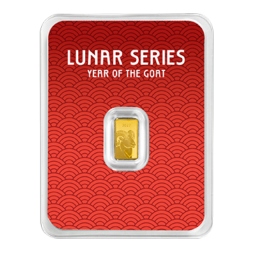 Buy 1 g Gold Lunar Year of the Goat Bar (2027), image 0