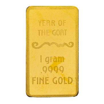 Buy 1 g Gold Lunar Year of the Goat Bar (2027), image 3