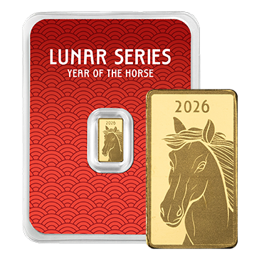 Buy 1 g Gold Year of the Horse Bar (2026) {CAN: Shipping Week of Feb 16th}, image 0