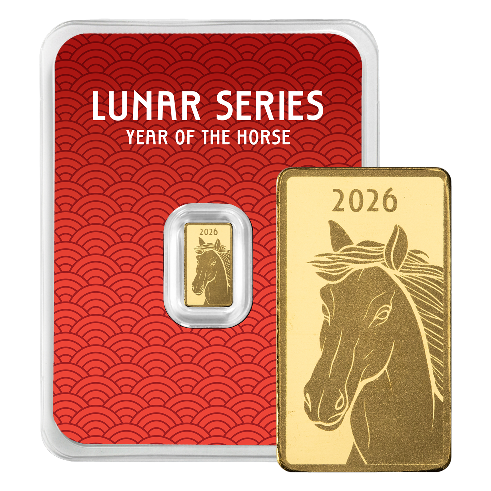 Buy 1 g Gold Year of the Horse Bar (2026) {CAN: Shipping Week of Feb 16th}, image 0