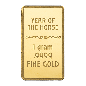 Buy 1 g Gold Year of the Horse Bar (2026) {CAN: Shipping Week of Feb 16th}, image 2