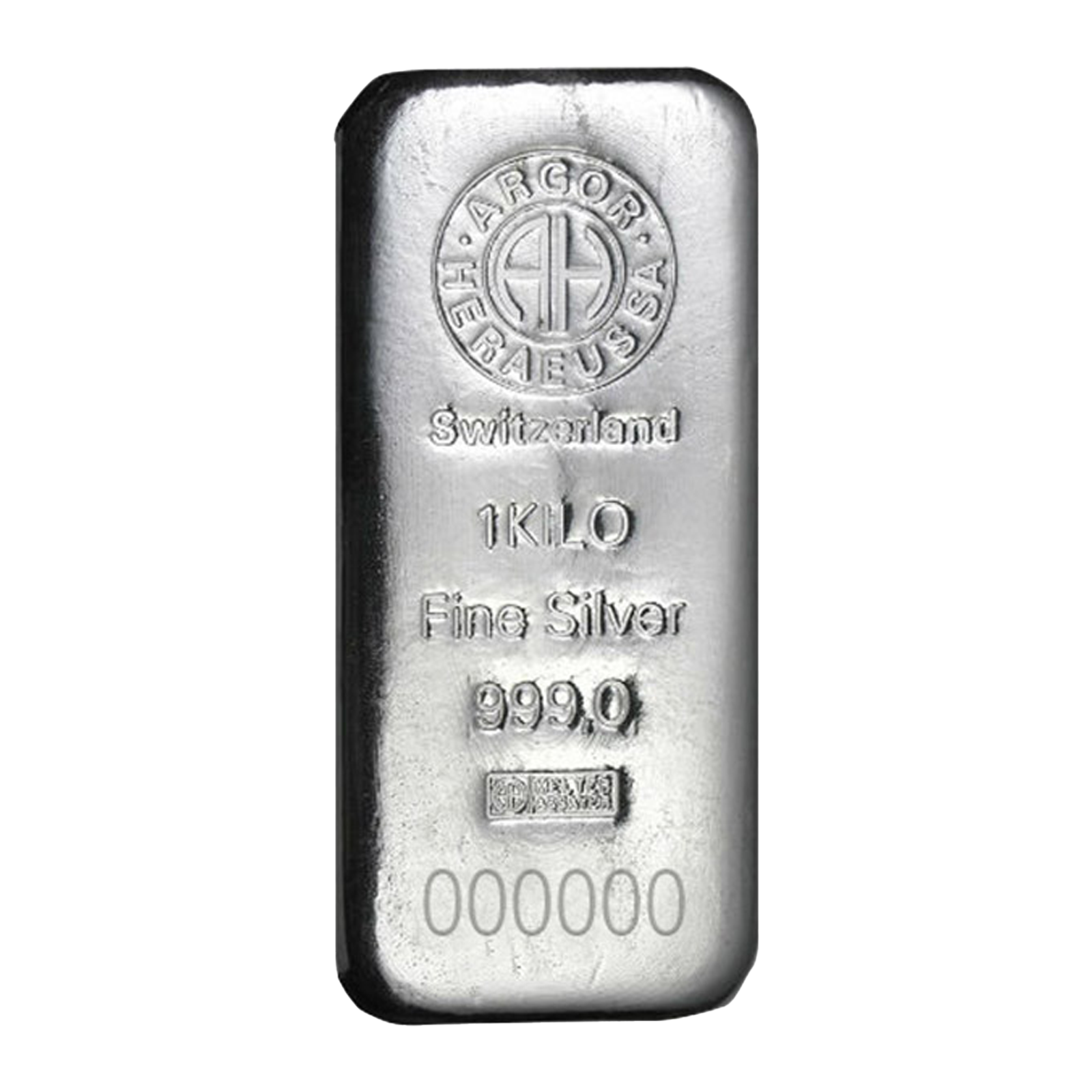 1 kg Silver Bars - Argor-Heraeus, image 0