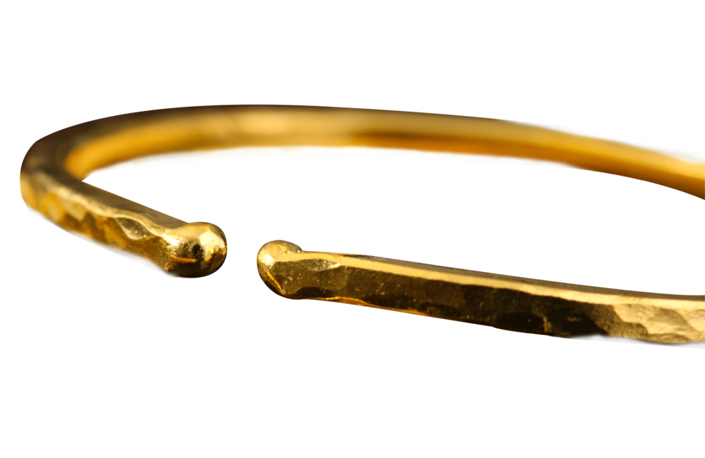 Buy 1 oz Hammered Gold Bullion Bracelet, image 1