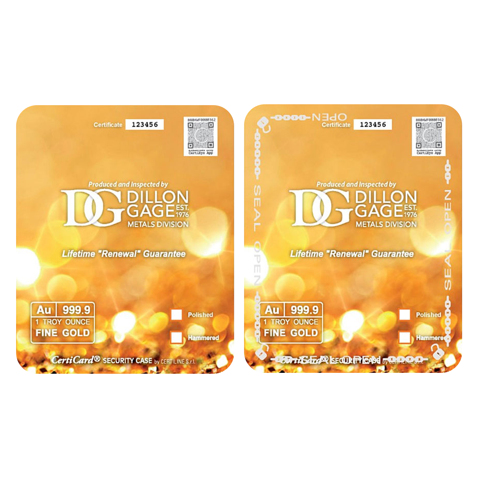 Buy 1 oz Hammered Gold Bullion Bracelet, image 1