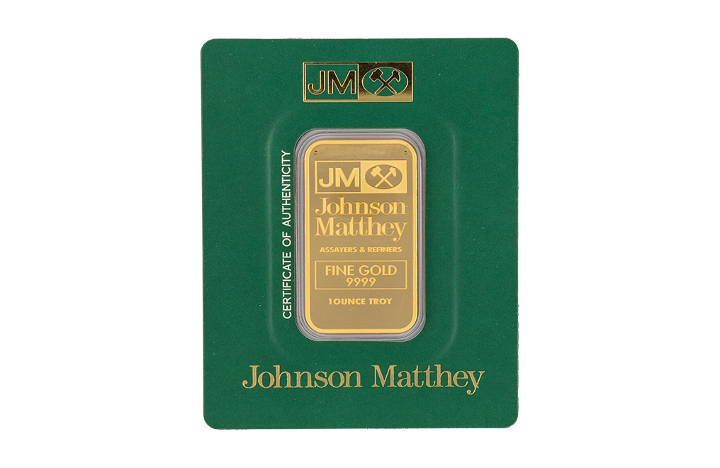 Buy 1 oz Gold Bar .9999 - Johnson Matthey, image 0