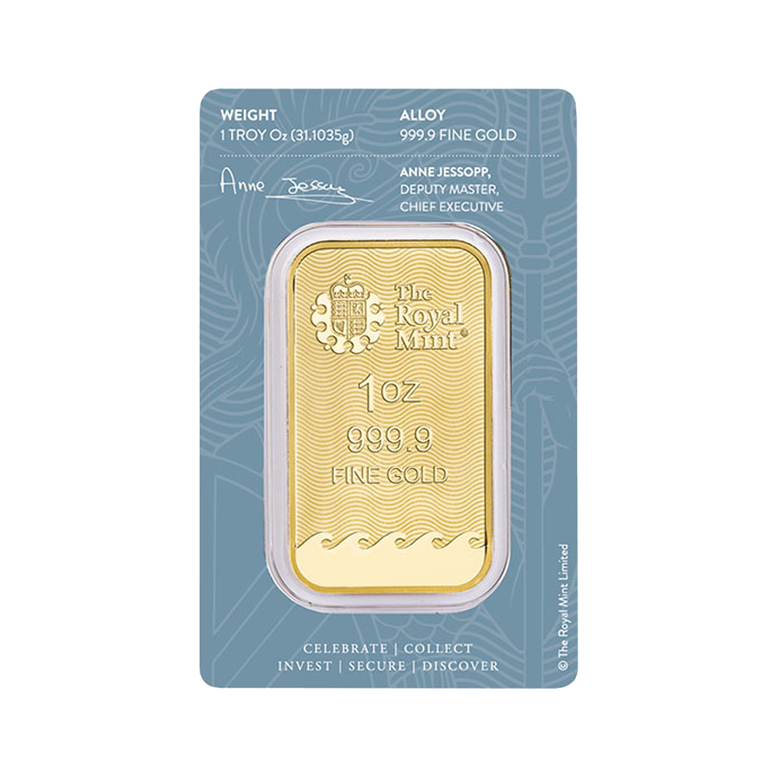 1 oz Britannia Gold Minted Bars (w/ assay), image 1