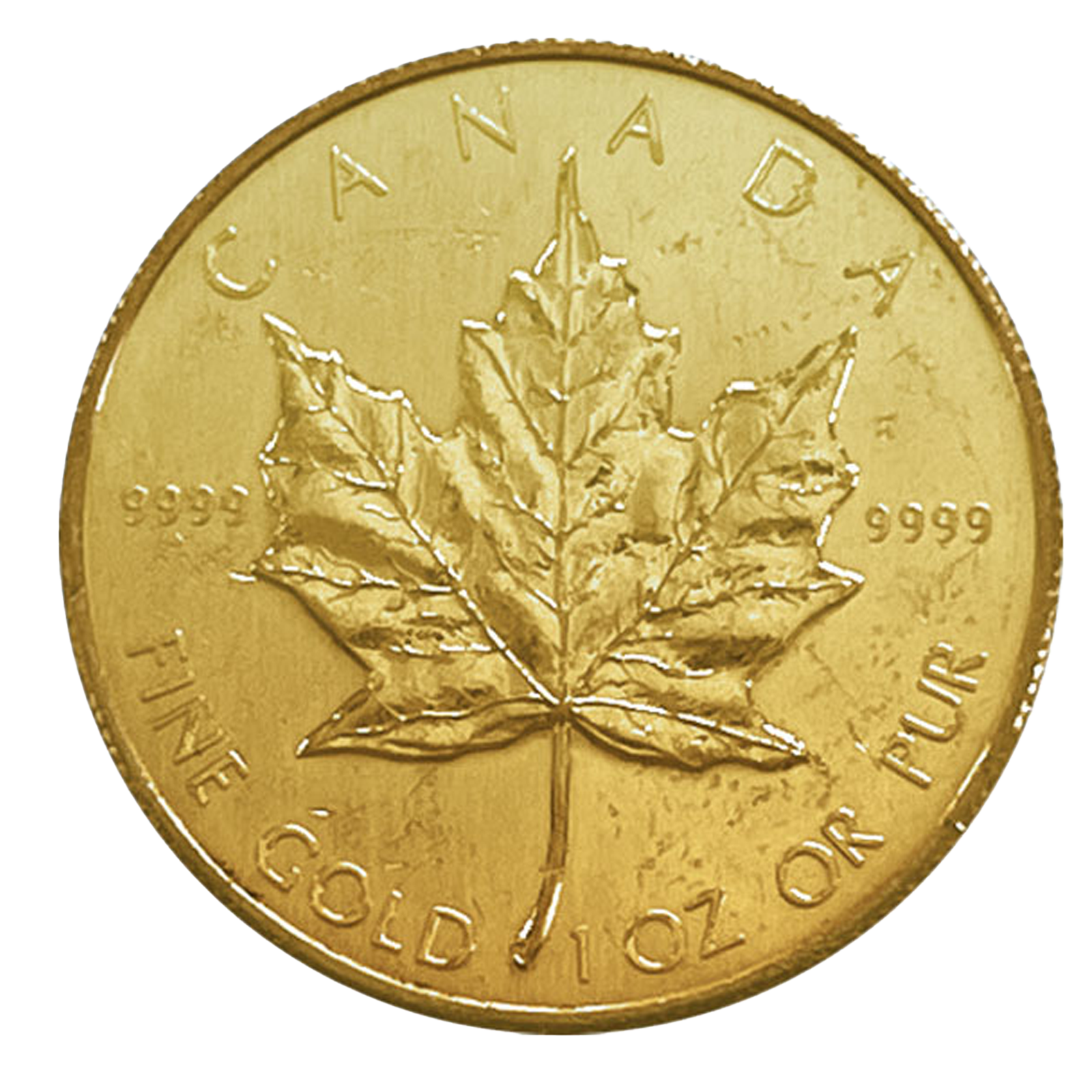 1 oz Gold Maple Leaf Coin (wear and tear), image 0