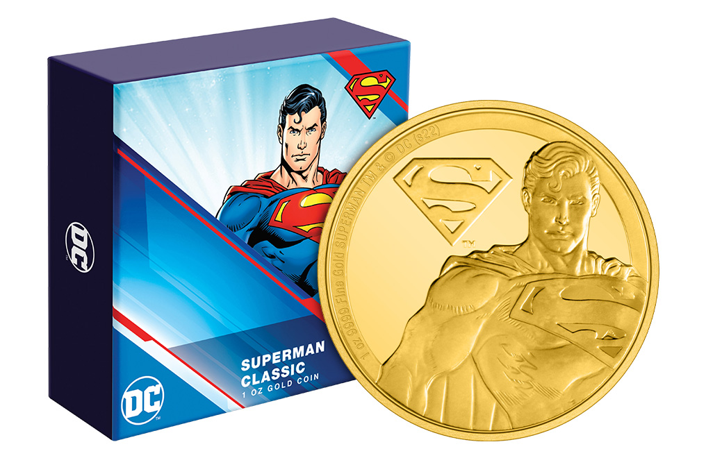 Buy 1 oz Gold Classic Superheroes SUPERMAN™ Coin (2022), image 2