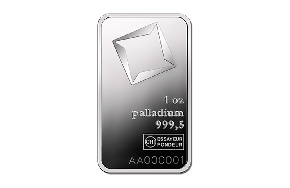 Buy 1 oz Palladium Bars - Valcambi Suisse (w/ assay), image 0