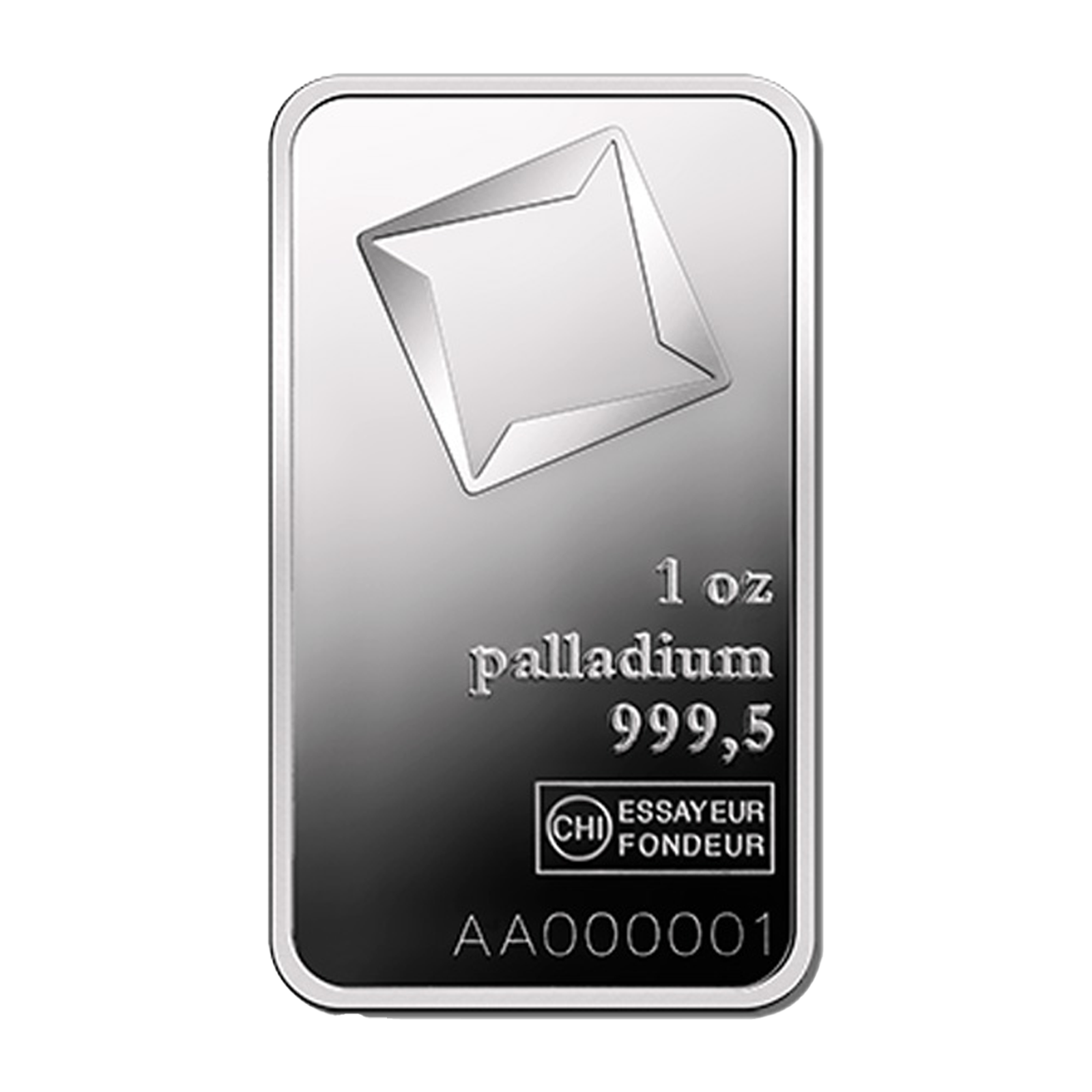 1 oz Palladium Bars - Valcambi Suisse (w/ assay), image 1