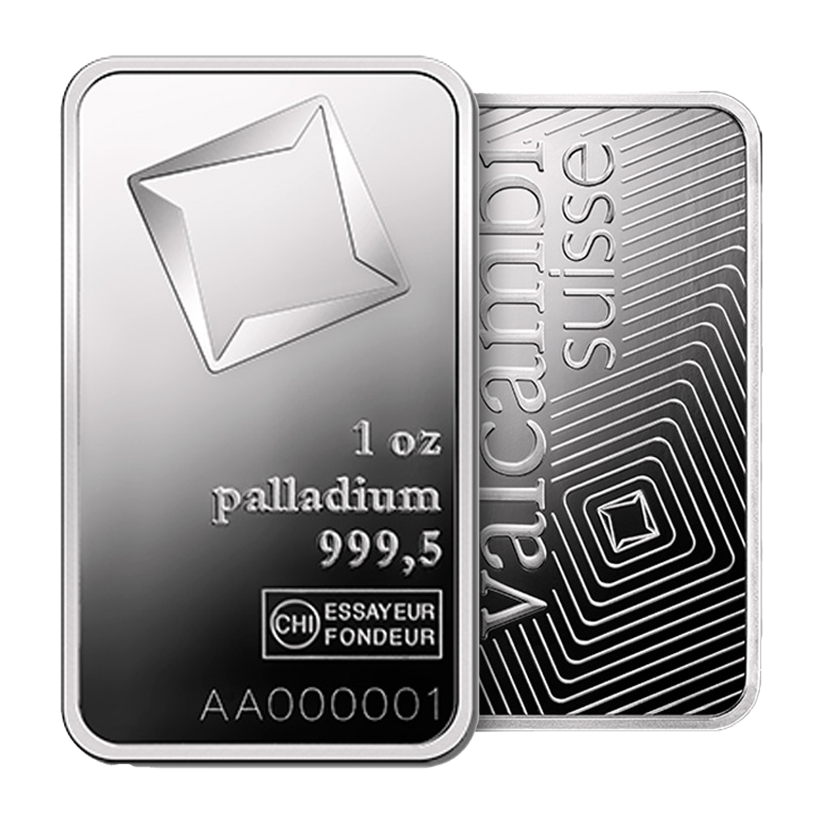 1 oz Palladium Bars - Valcambi Suisse (w/ assay), image 3