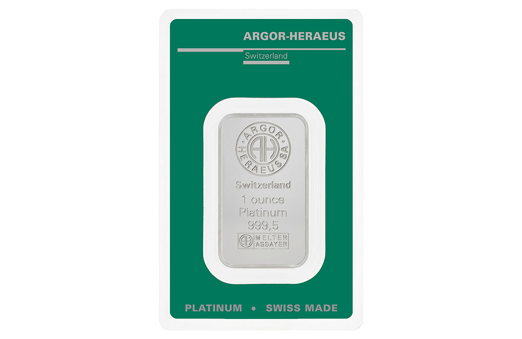 Buy 1 oz Platinum Argor Heraeus Bars, image 1