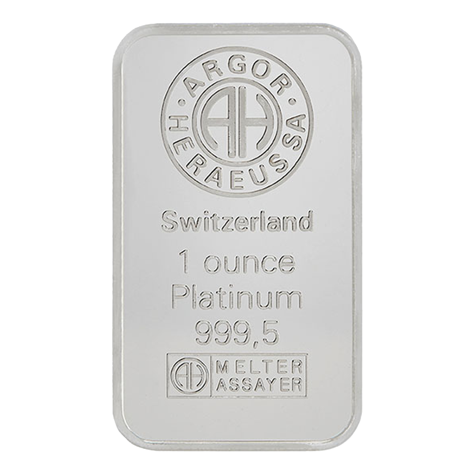 1 oz Platinum Argor Heraeus Bars, image 3