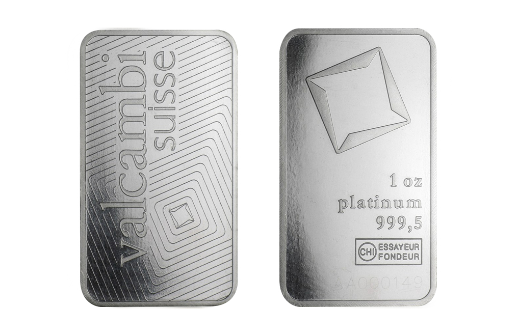 Buy 1 oz Platinum Valcambi Suisse Bars, image 5