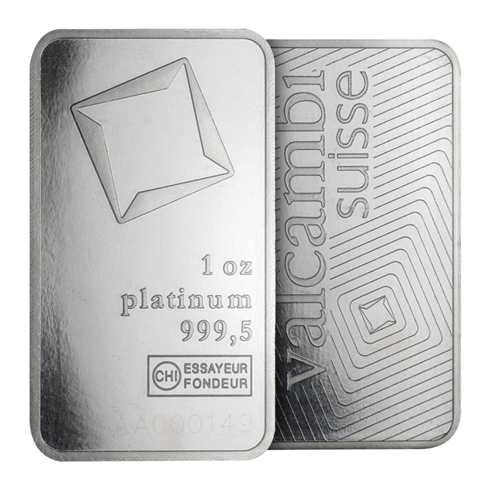 1 oz Platinum Valcambi Suisse Bars, image 5