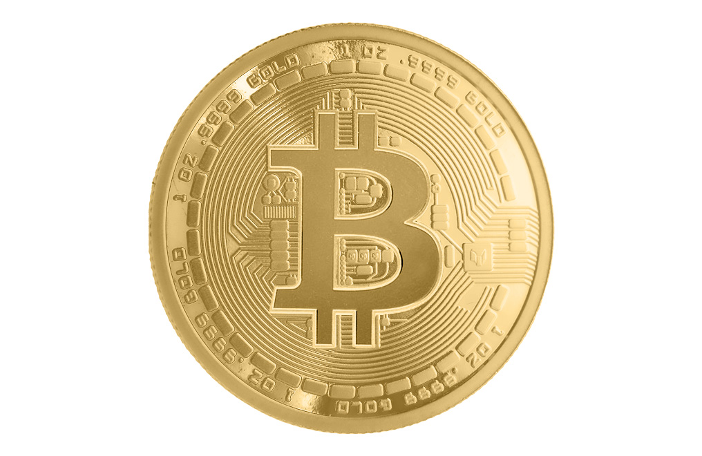 Buy 1 oz Pure Gold Bitcoin Round .9999, image 0
