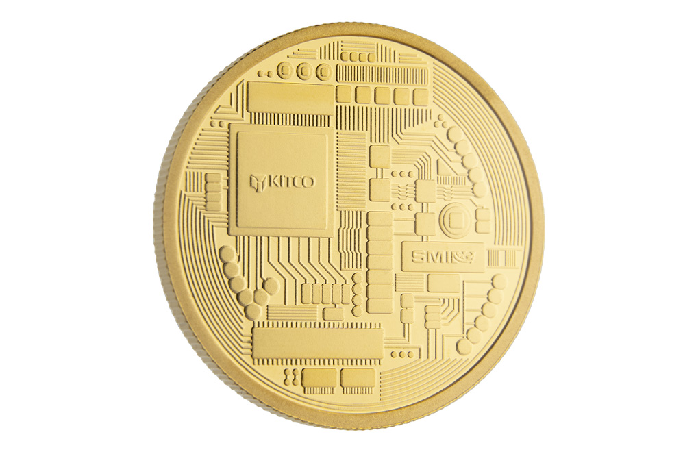 Buy 1 oz Pure Gold Bitcoin Round .9999, image 1