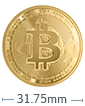 1 oz Pure Gold Bitcoin Round .9999