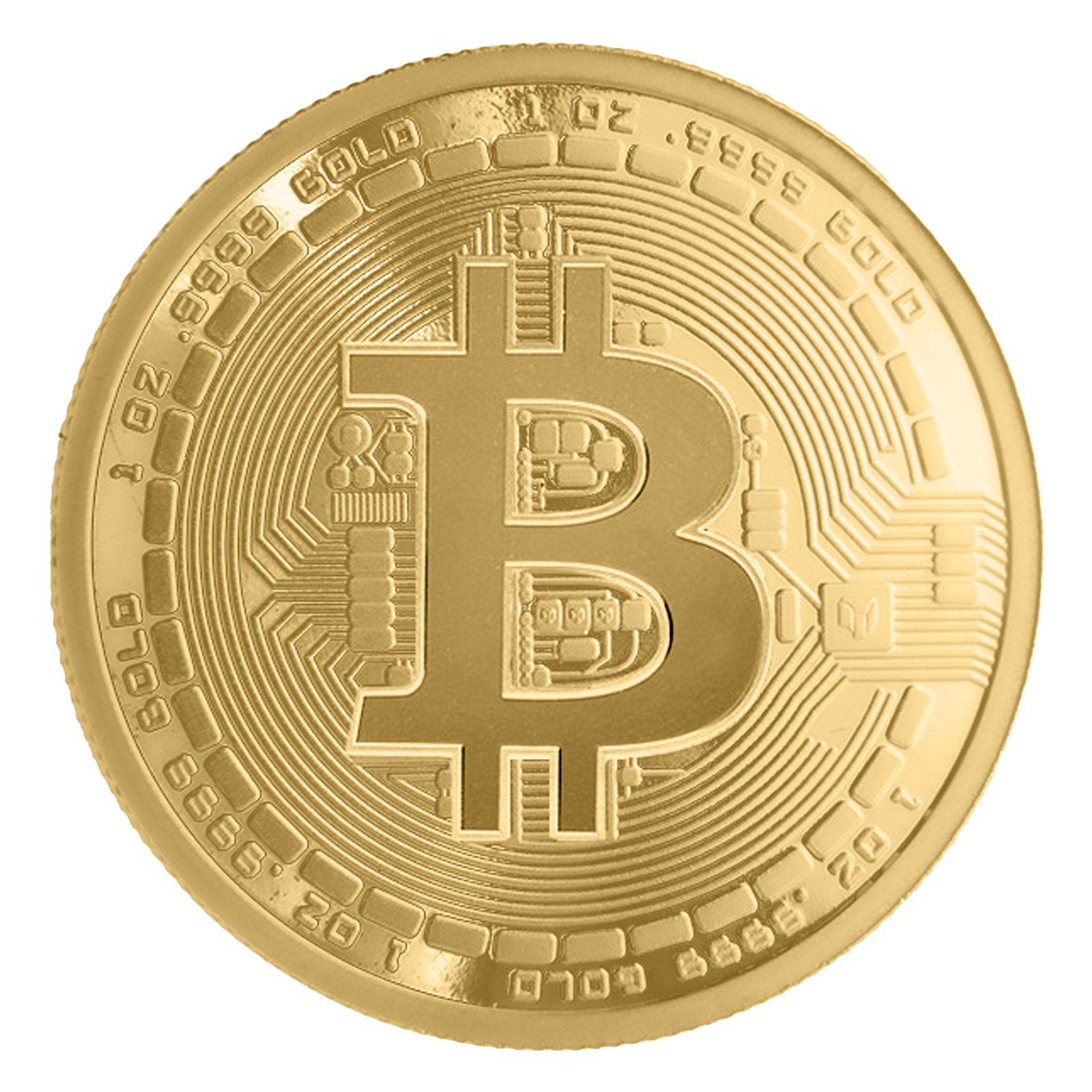 Buy 1 oz Pure Gold Bitcoin Round .9999, image 0