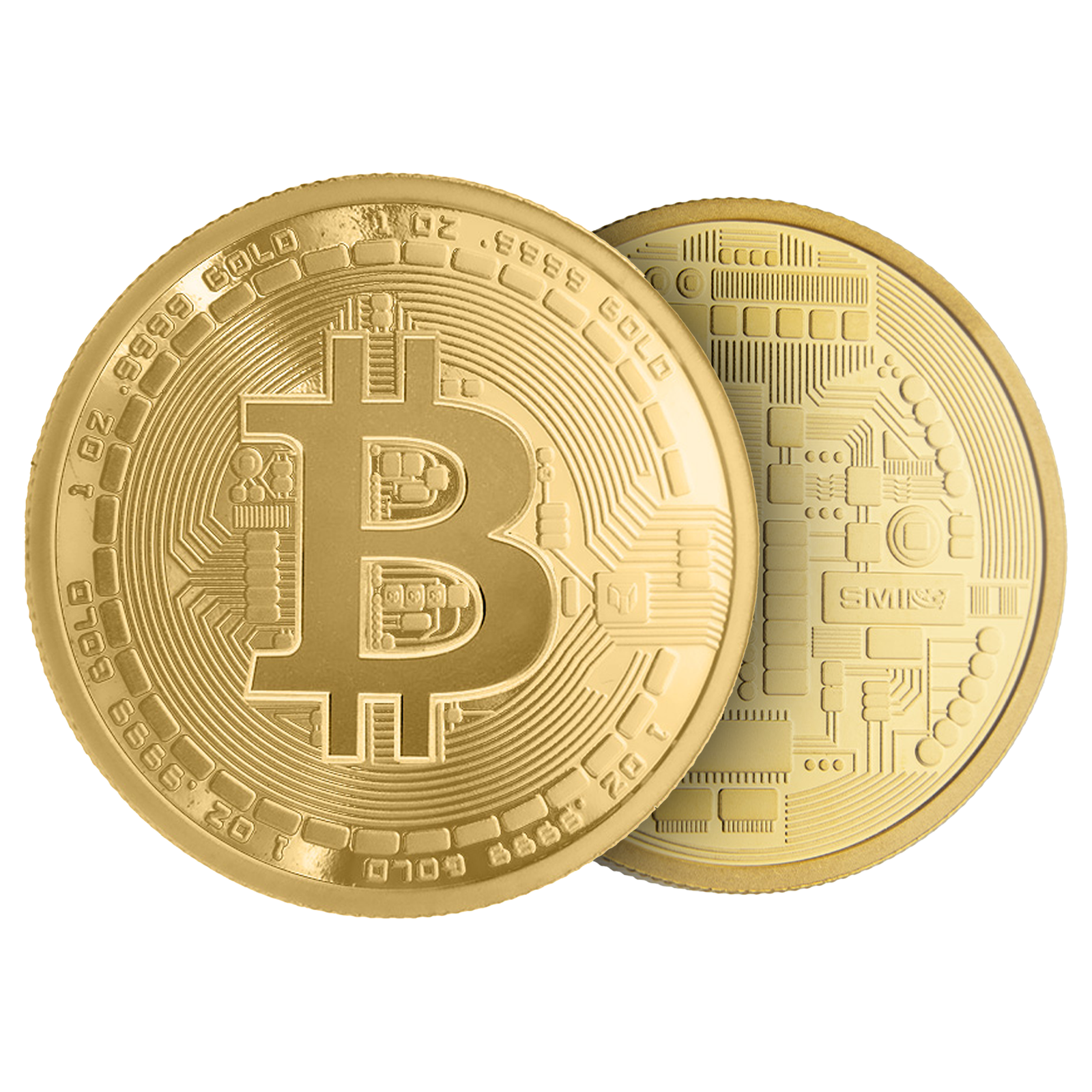 Buy 1 oz Pure Gold Bitcoin Round .9999, image 2