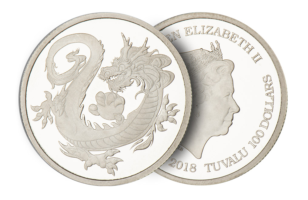 Sell 1 oz Rhodium Tuvalu South Sea Dragon Coin, image 2