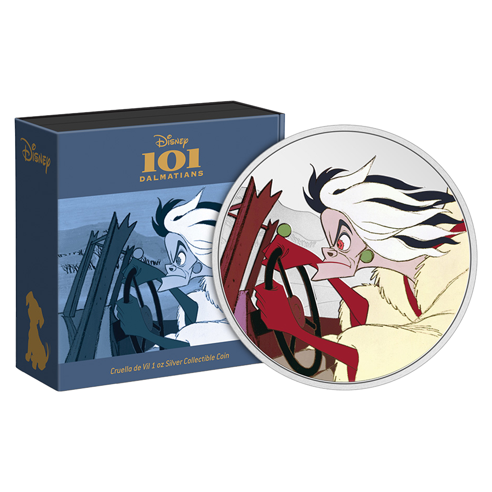 Buy 1 oz Silver 101 Dalmatians Cruella Coin (2022), image 2