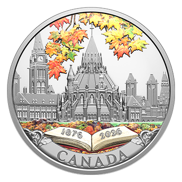 Buy 1 oz Silver 150th Anniversary of the Library of Parliament Coin (2026), image 0