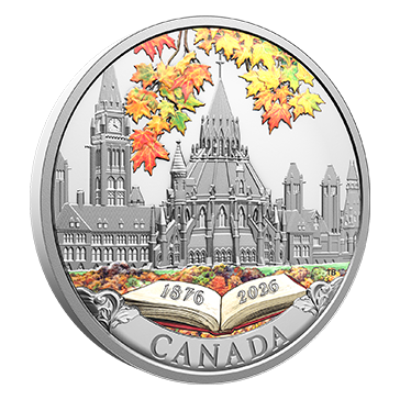 Buy 1 oz Silver 150th Anniversary of the Library of Parliament Coin (2026), image 1