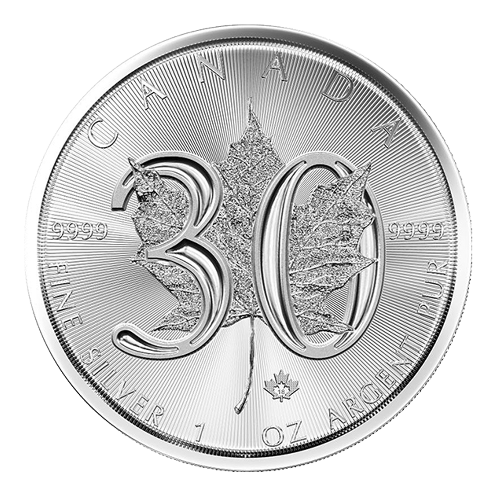 1 oz Silver Maple Leaf Coins - 30th Anniversary [Limited Edition], image 0