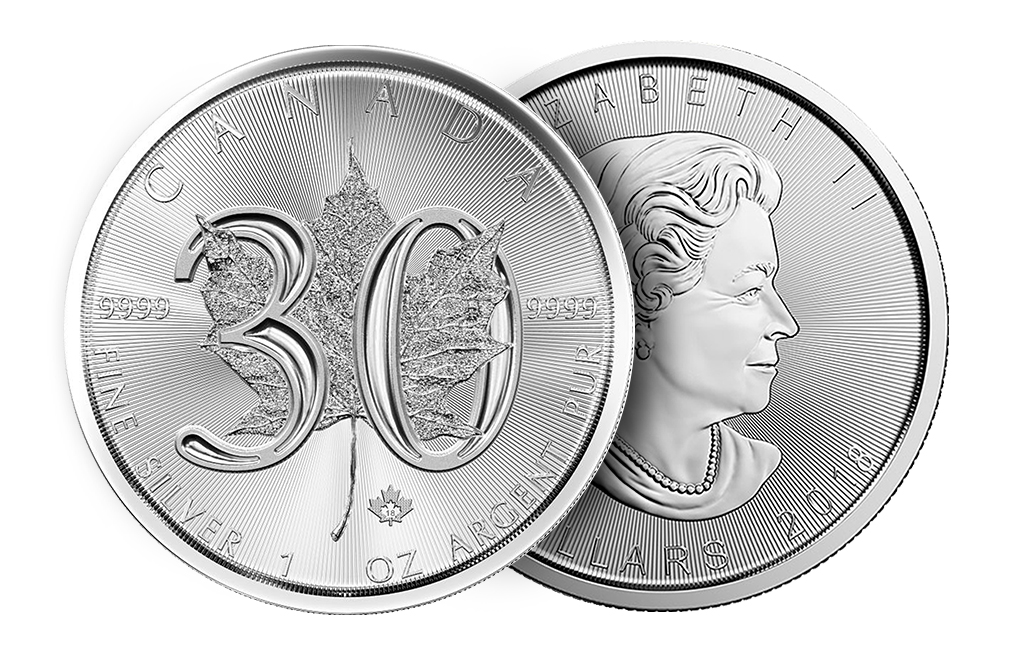 2018 1 oz Silver 30th Anniversary Canadian Maple Leaf Coin [Limited Edition!], image 2