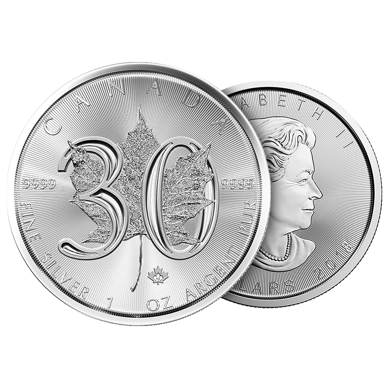 1 oz Silver Maple Leaf Coins - 30th Anniversary [Limited Edition], image 2
